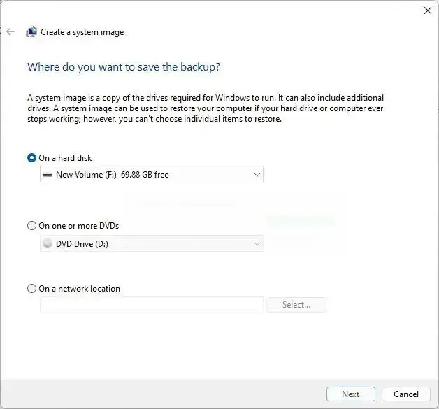 Создание полной резервной копии Windows 11 перед обновлением