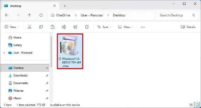Пакет включения KB5121794 в формате .msu для обновления до Windows 11 26H2